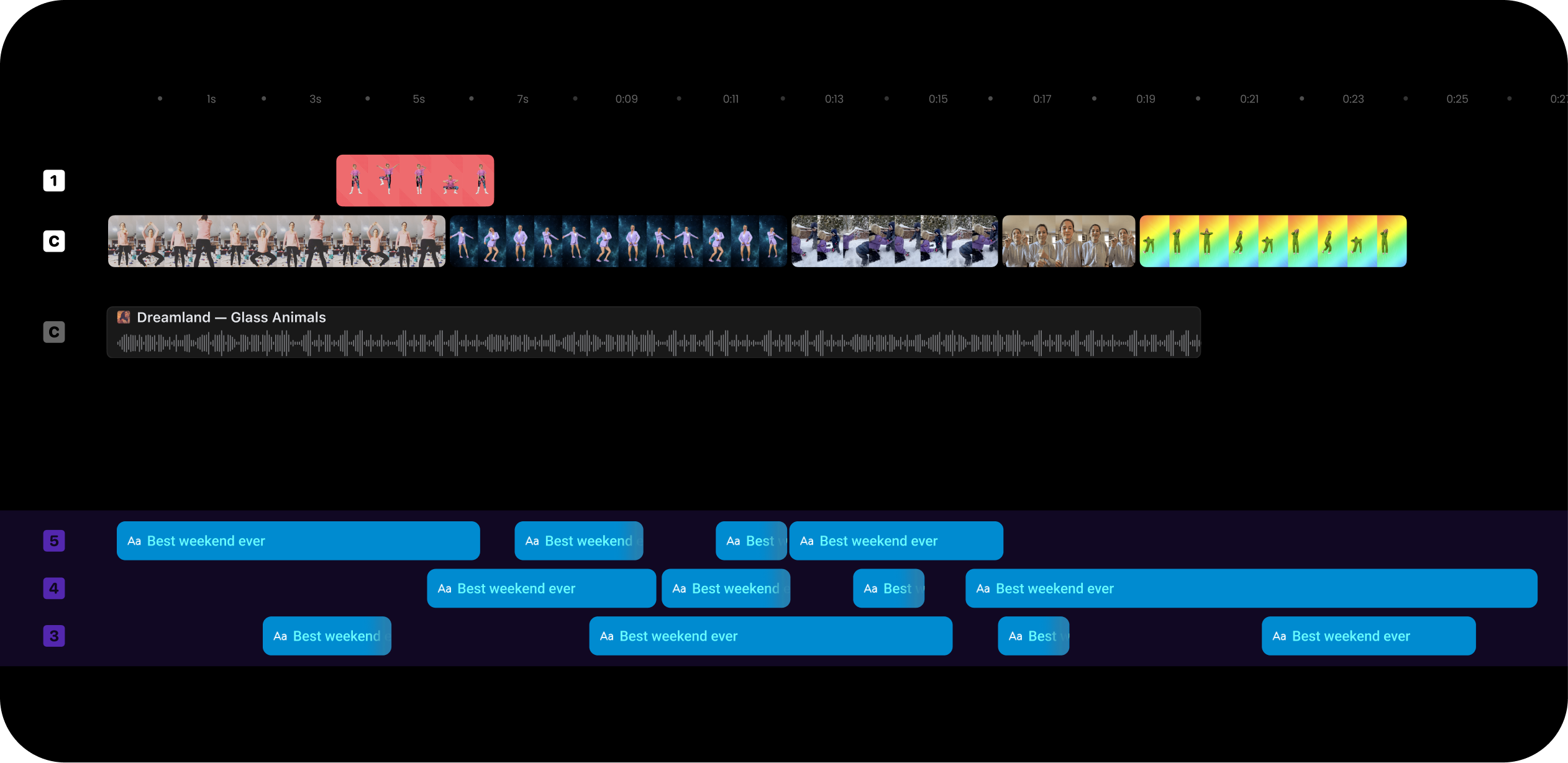 Reels Timeline Editor — five-phase design overview